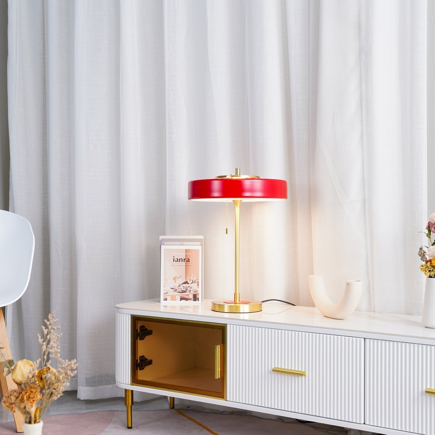 Lampada da tavolo – Metallo & Acrilico – Oro/Nero – Moderno/Retrò – Ideale per scrivania e comodino