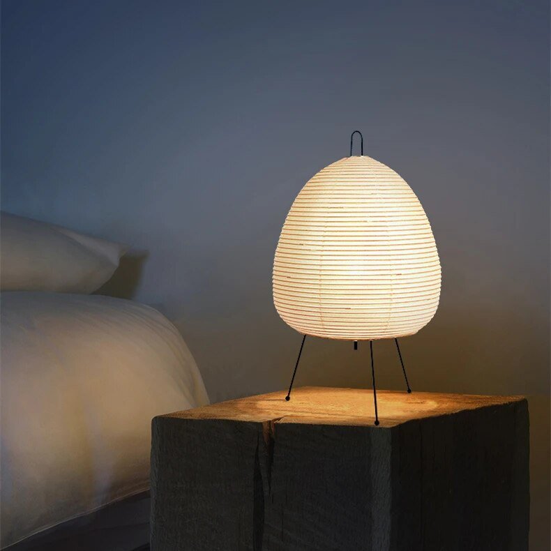 Lampada da tavolo – Carta – Bianca – 30×30 cm – Minimalista & Fatto a mano