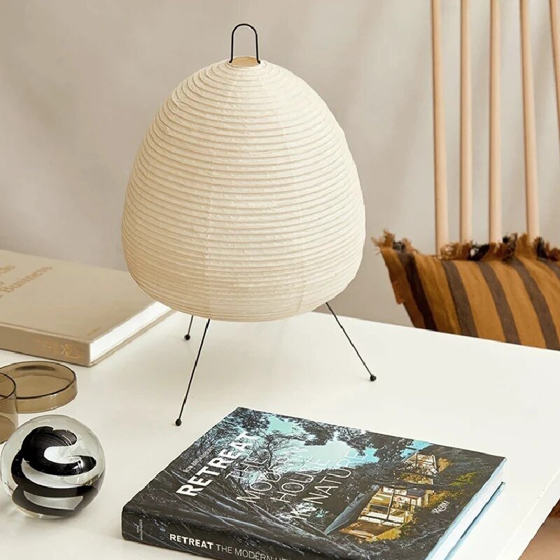 Lampada da tavolo – Carta – Bianca – 30×30 cm – Minimalista & Fatto a mano
