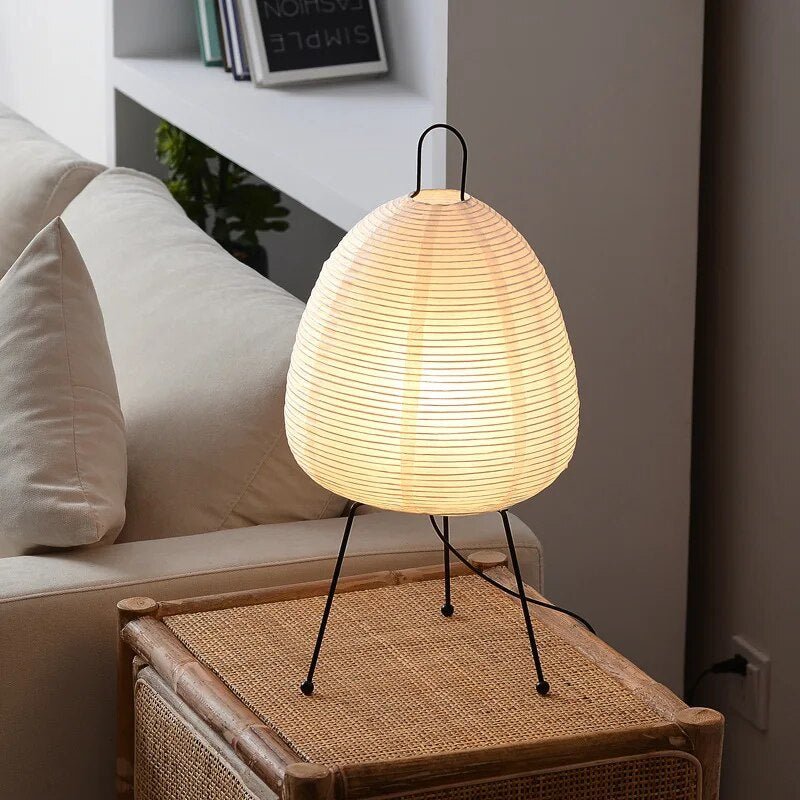 Lampada da tavolo – Carta – Bianca – 30×30 cm – Minimalista & Fatto a mano
