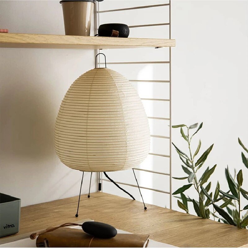 Lampada da tavolo – Carta – Bianca – 30×30 cm – Minimalista & Fatto a mano