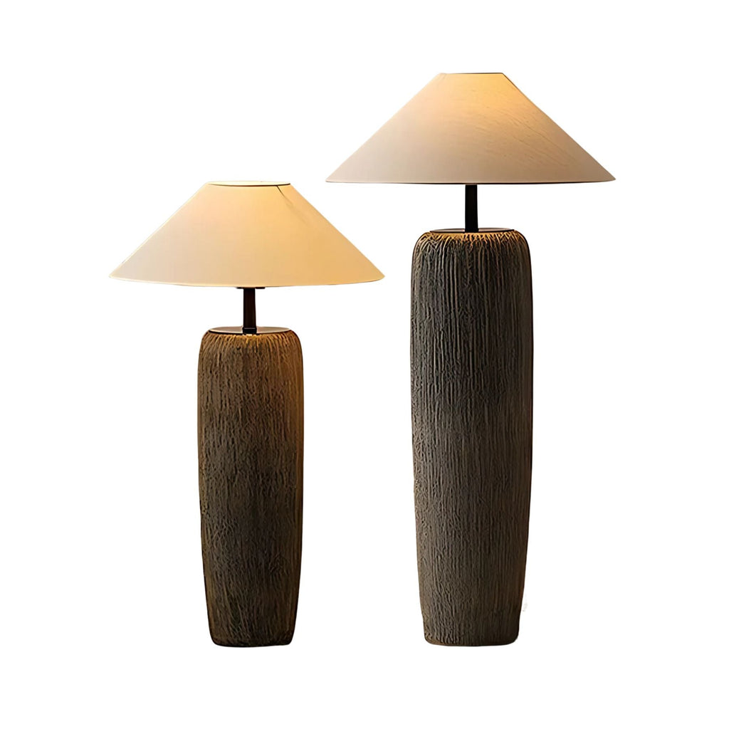 Lampada da terra Tolozon – Ceramica e Metallo – Beige – 160 cm – Look moderno per il soggiorno