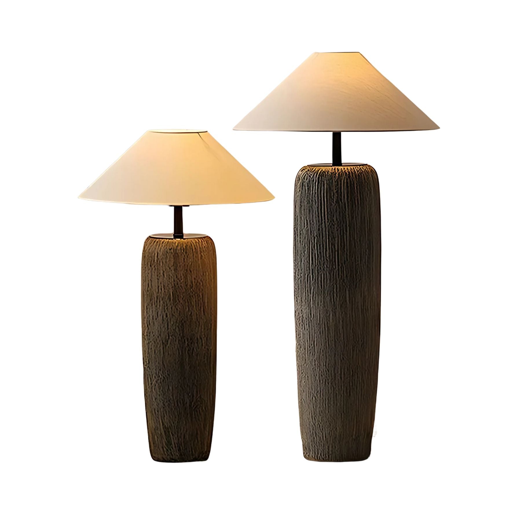 Lampada da terra Tolozon – Ceramica e Metallo – Beige – 160 cm – Look moderno per il soggiorno
