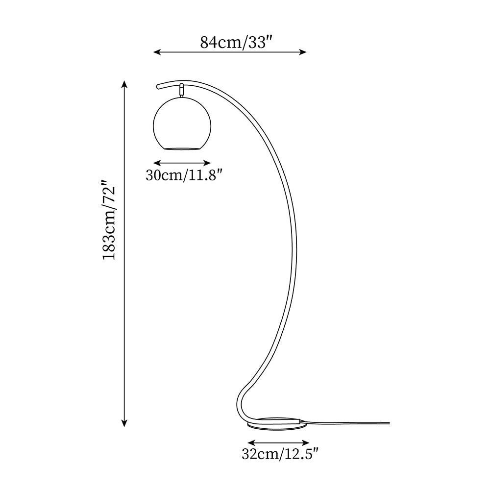 Lampada da terra Torviano – Metallo – Nero – 160 cm – Design moderno per il soggiorno
