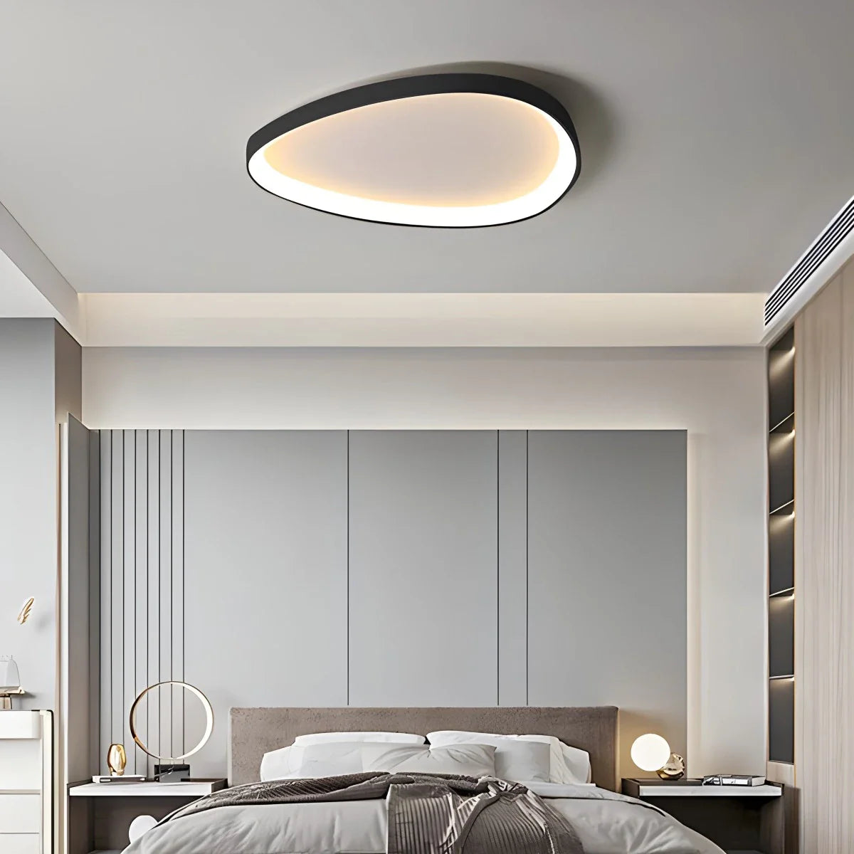 Lampada da soffitto Triclone – Metallo – Bianco – Ø42/Ø60/Ø125 cm – Design Scandinavo Moderno