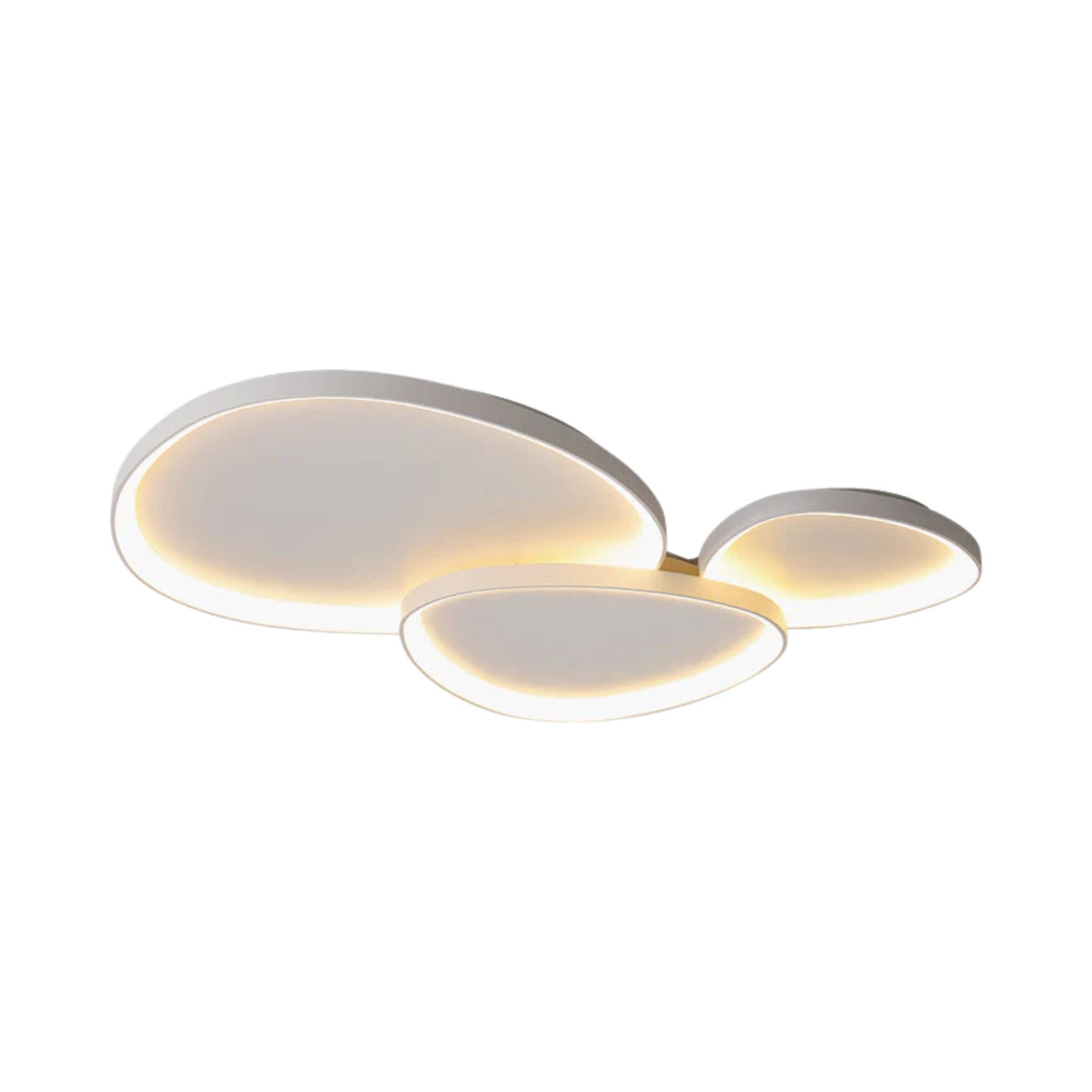 Lampada da soffitto Triclone – Metallo – Bianco – Ø42/Ø60/Ø125 cm – Design Scandinavo Moderno
