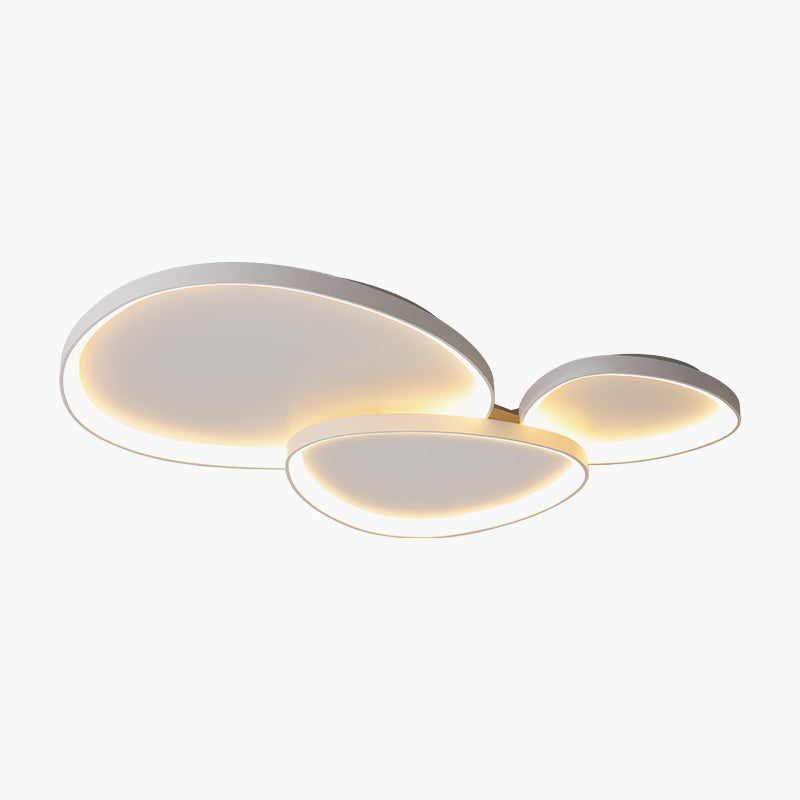 Lampada da soffitto Triclone – Metallo – Bianco – Ø42/Ø60/Ø125 cm – Design Scandinavo Moderno