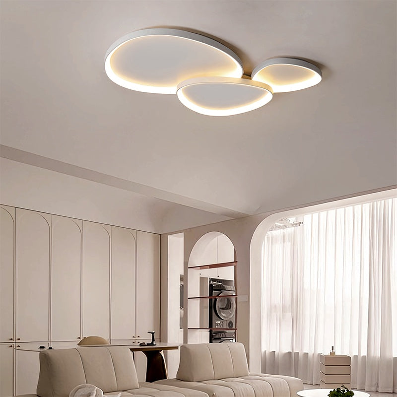 Lampada da soffitto Triclone – Metallo – Bianco – Ø42/Ø60/Ø125 cm – Design Scandinavo Moderno
