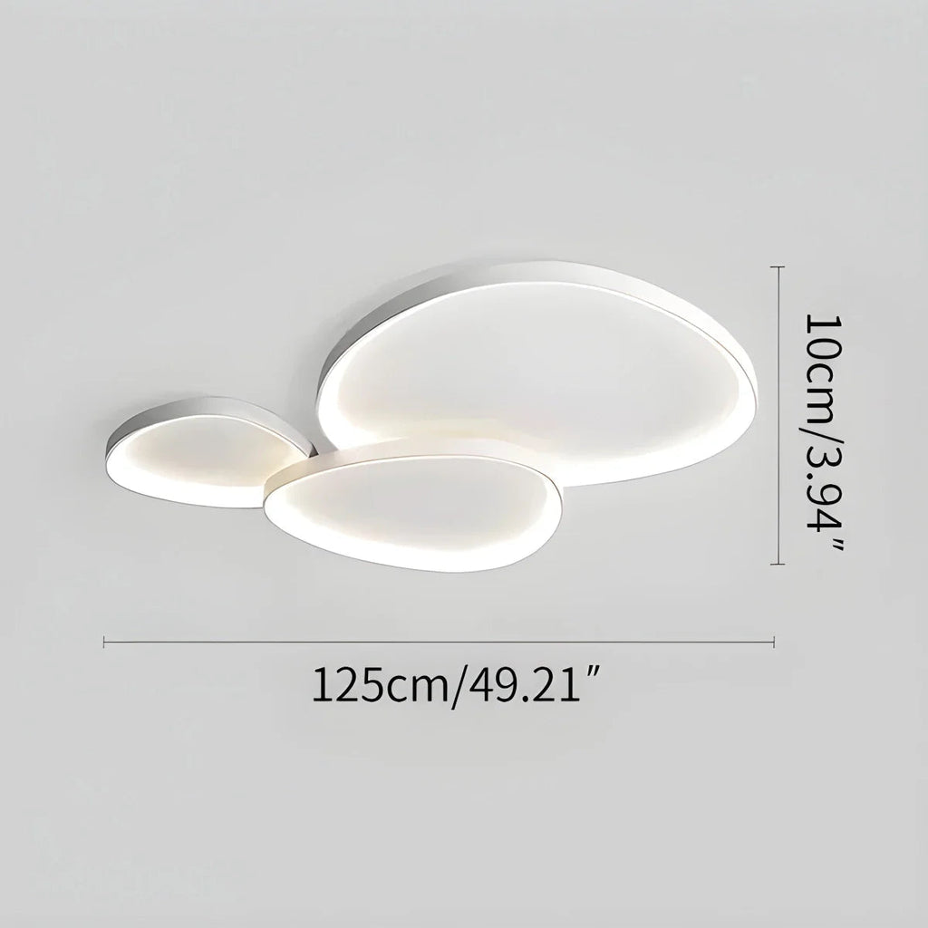Lampada da soffitto Triclone – Metallo – Bianco – Ø42/Ø60/Ø125 cm – Design Scandinavo Moderno