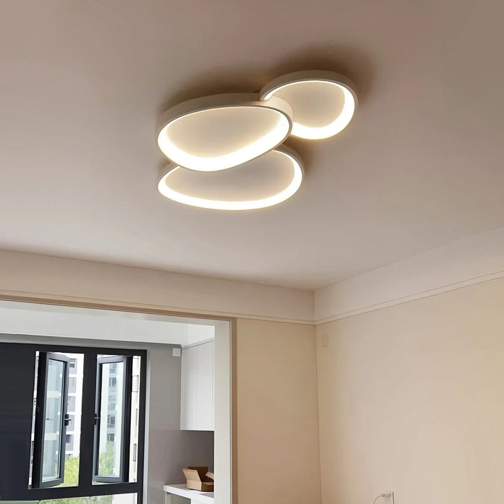 Lampada da soffitto Triclone – Metallo – Bianco – Ø42/Ø60/Ø125 cm – Design Scandinavo Moderno