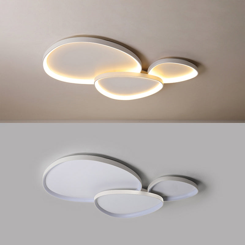 Lampada da soffitto Triclone – Metallo – Bianco – Ø42/Ø60/Ø125 cm – Design Scandinavo Moderno