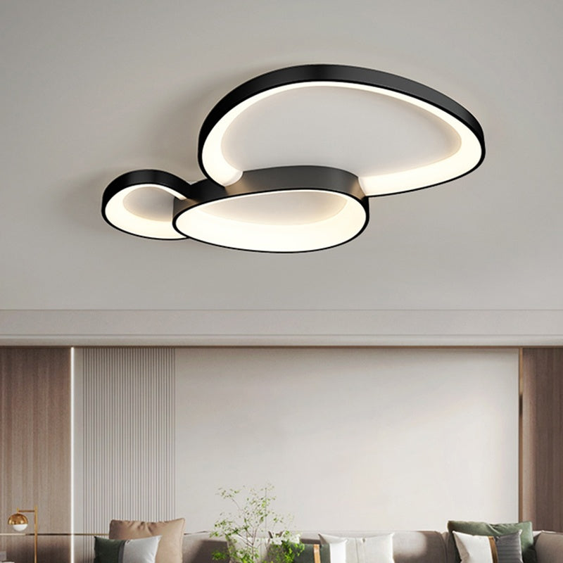 Lampada da soffitto Triclone – Metallo – Bianco – Ø42/Ø60/Ø125 cm – Design Scandinavo Moderno