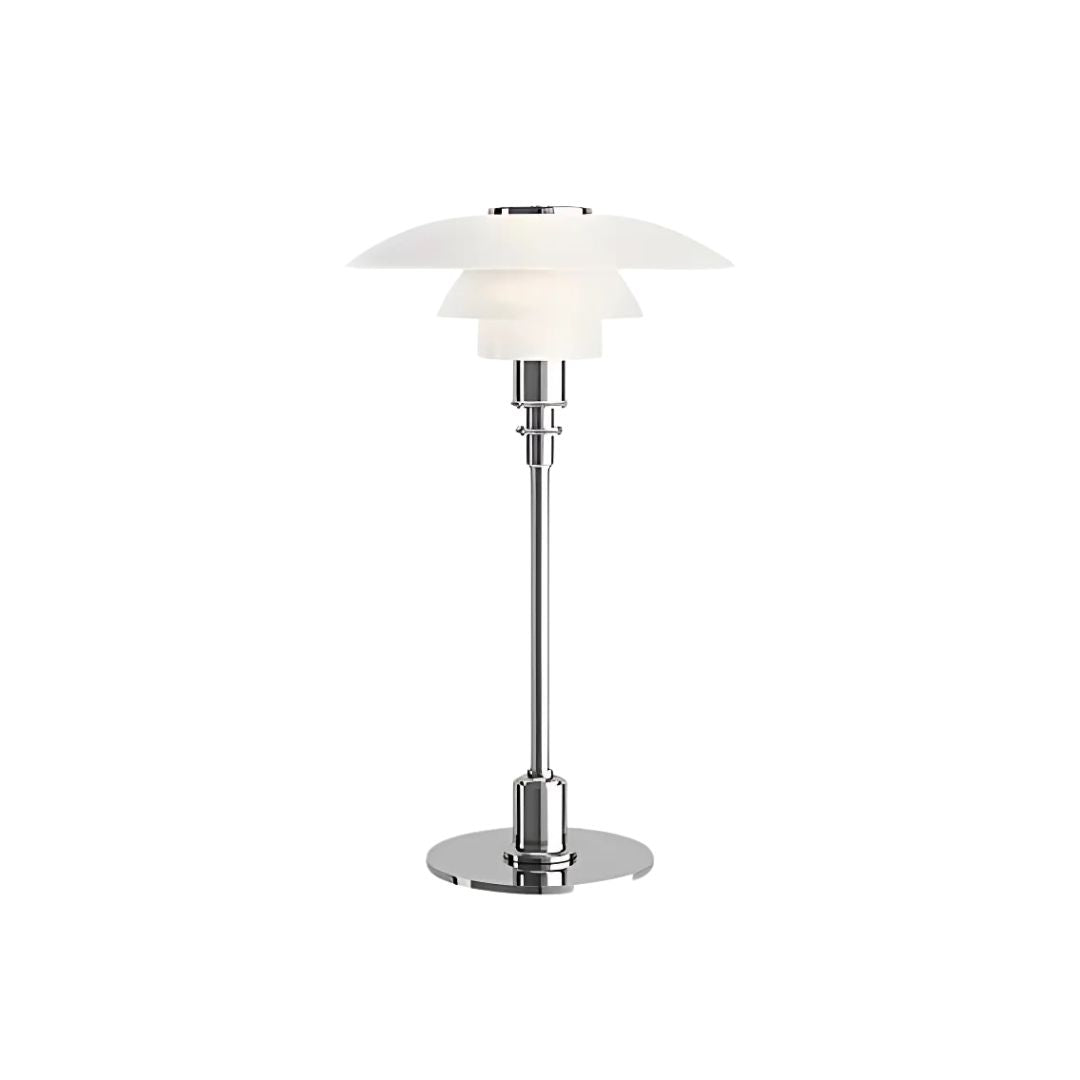 Lampada a tripla strato – Vetro & Metallo – Argento – Ø 28 cm – Design Elegante per Ambienti Raffinati