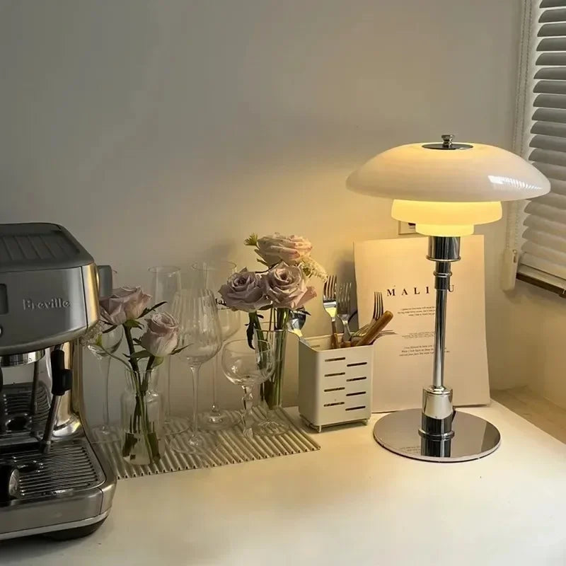 Lampada a tripla strato – Vetro & Metallo – Argento – Ø 28 cm – Design Elegante per Ambienti Raffinati