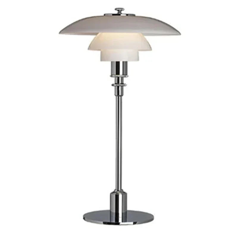 Lampada a tripla strato – Vetro & Metallo – Argento – Ø 28 cm – Design Elegante per Ambienti Raffinati