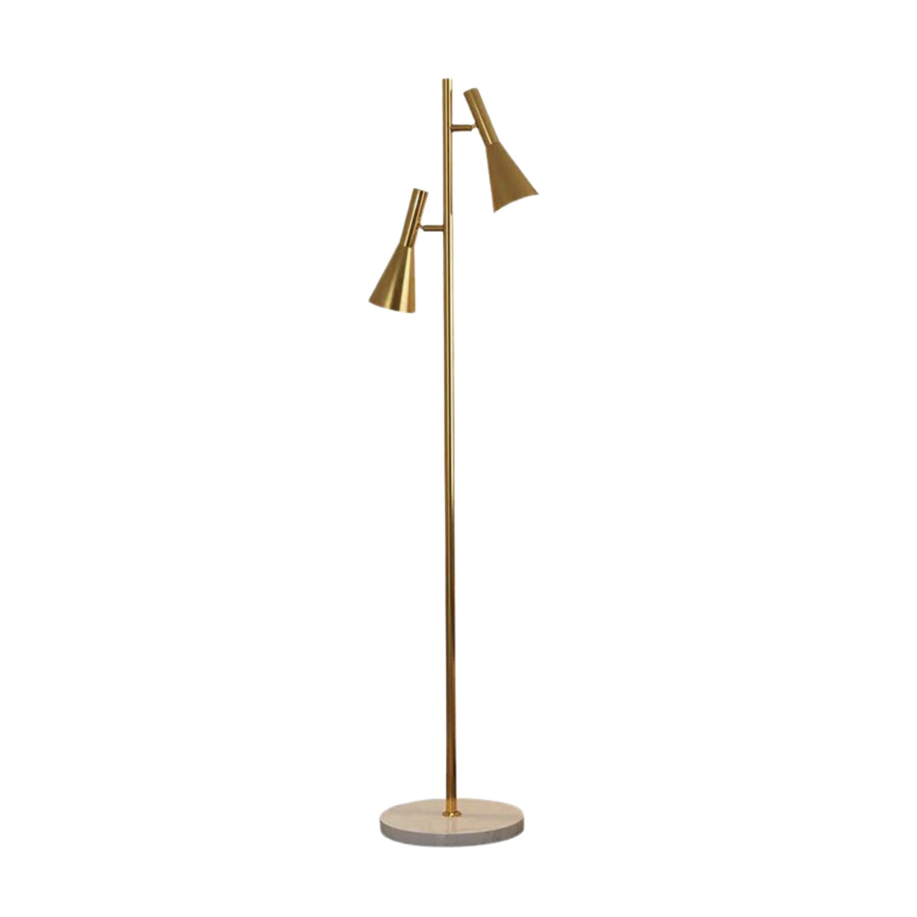 Lampada da terra Tulzo – Marmo – Nero/Oro – Dimensione standard – Design elegante per il soggiorno