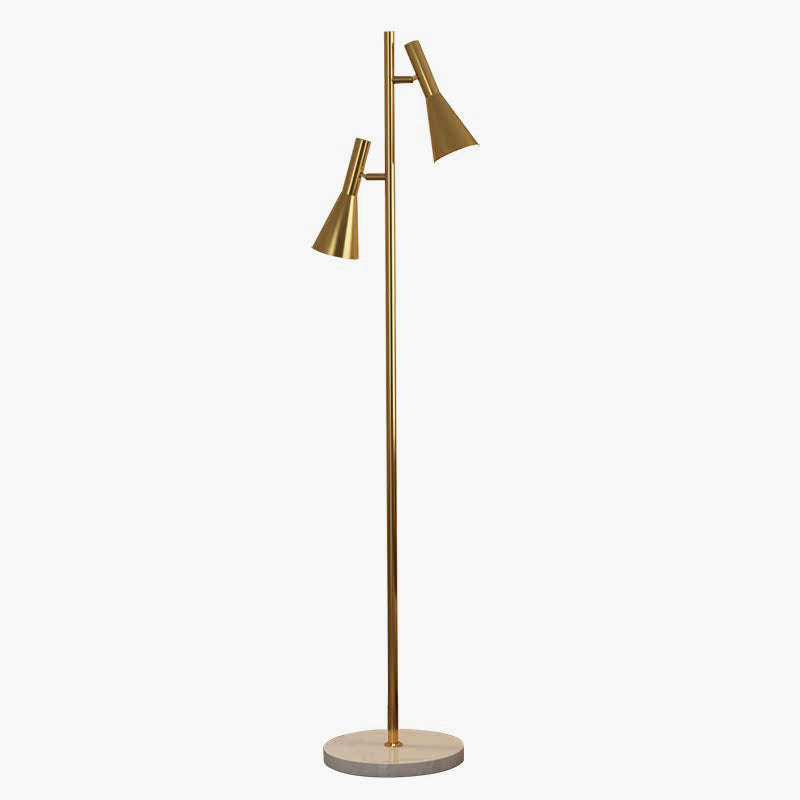 Lampada da terra Tulzo – Marmo – Nero/Oro – Dimensione standard – Design elegante per il soggiorno