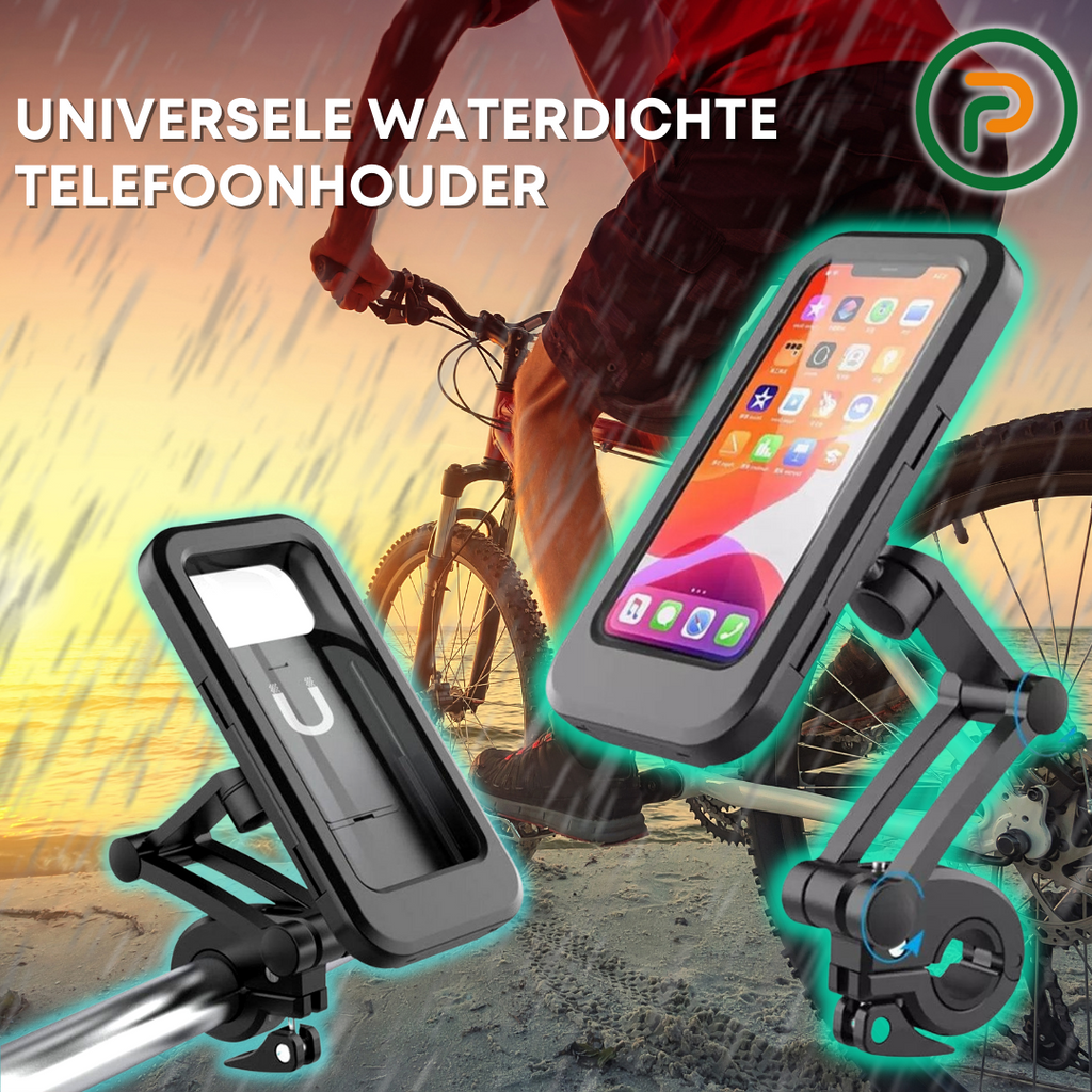 HydroGuard Case | Supporto per telefono impermeabile universale per bici o moto