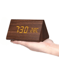 WOODSENSE – Orologio in legno LED con controllo vocale per un'elegante visualizzazione del tempo