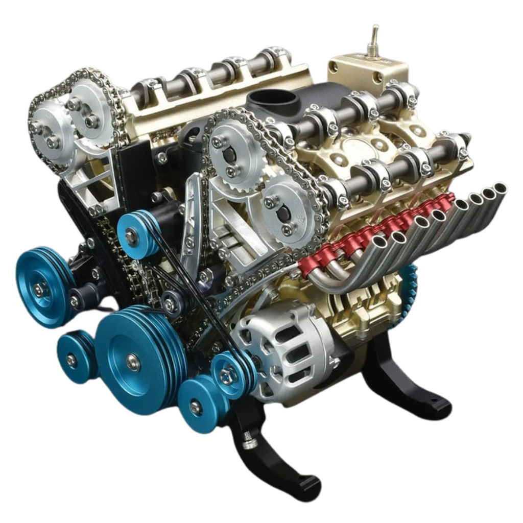 Modello di Motore Auto in Kit | 8 Cilindri | Oggetto da Collezione in Resina Massiccia | Oggetto Didattico e Decorativo
