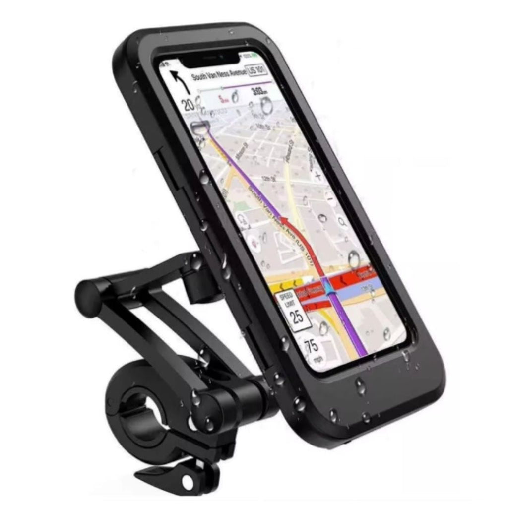 HydroGuard Case | Supporto per telefono impermeabile universale per bici o moto