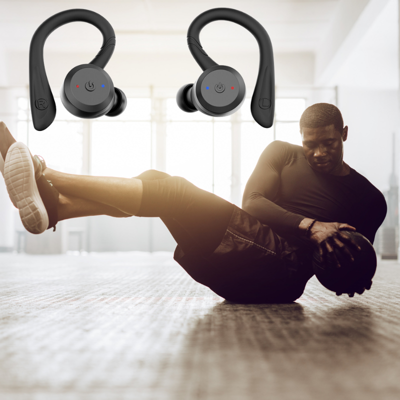 Vega - Auricolari sportivi wireless impermeabili con 20 ore di autonomia