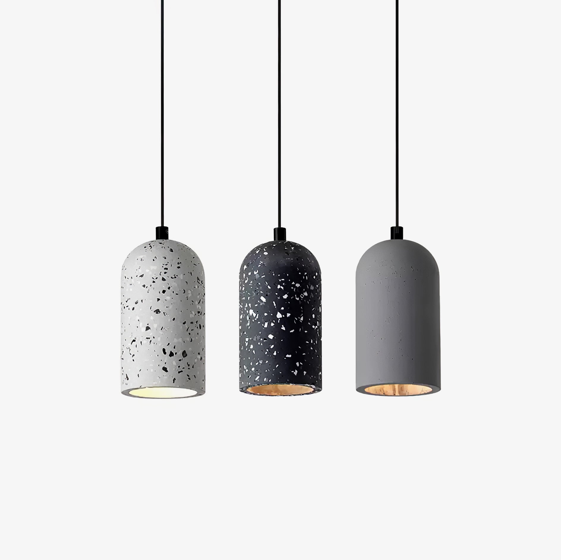 Lampada a sospensione Utopeza – Calcestruzzo riciclato – Grigio – Ø 30 cm – Design moderno