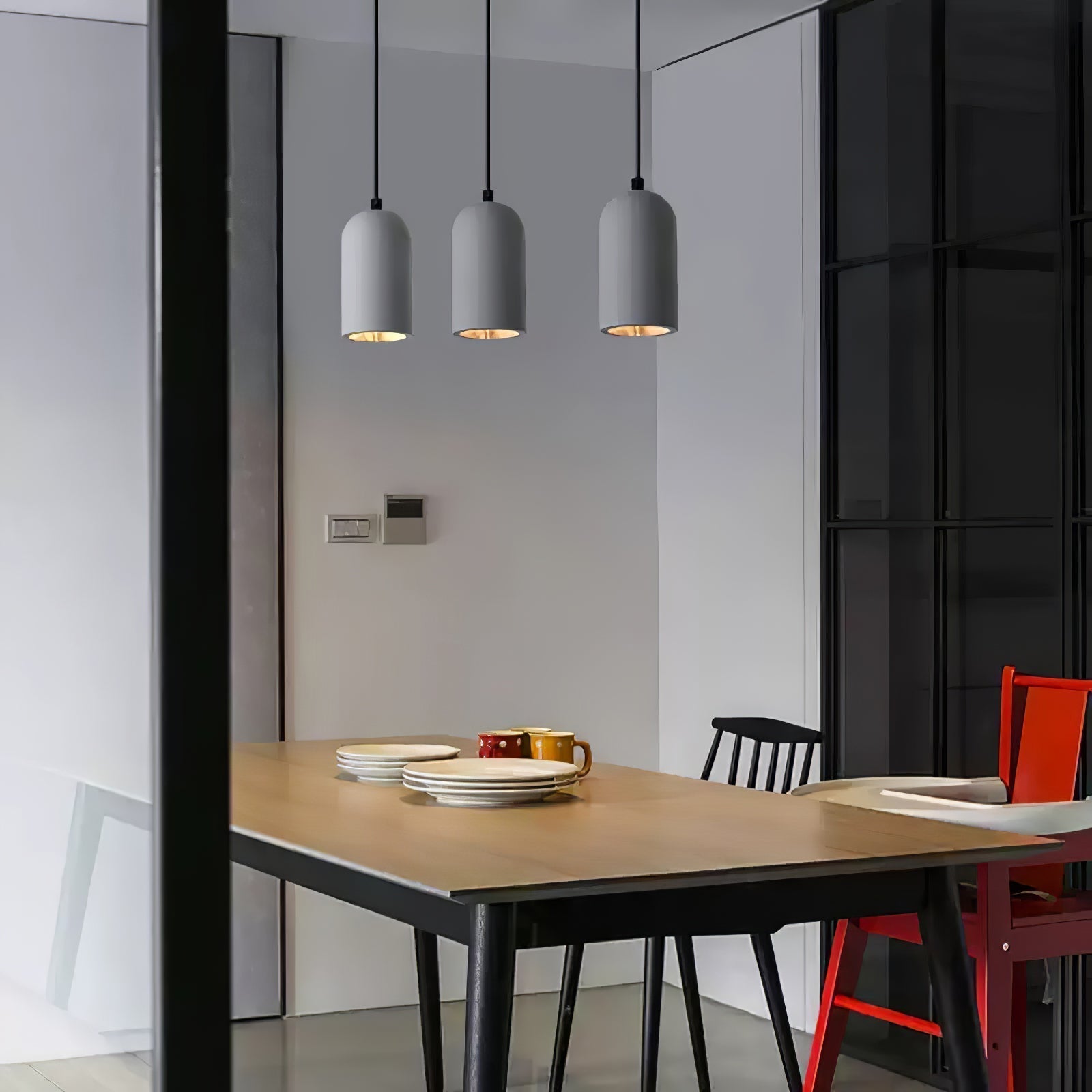 Lampada a sospensione Utopeza – Calcestruzzo riciclato – Grigio – Ø 30 cm – Design moderno