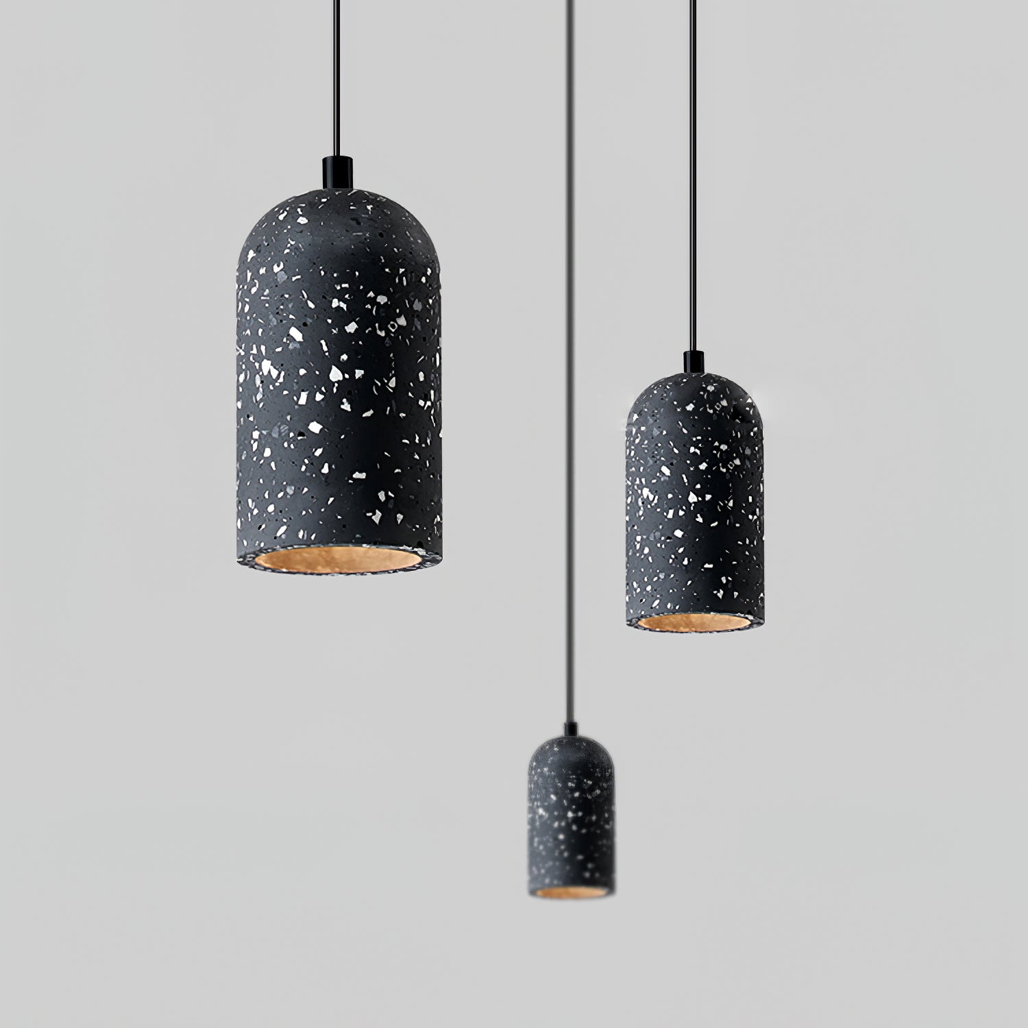 Lampada a sospensione Utopeza – Calcestruzzo riciclato – Grigio – Ø 30 cm – Design moderno