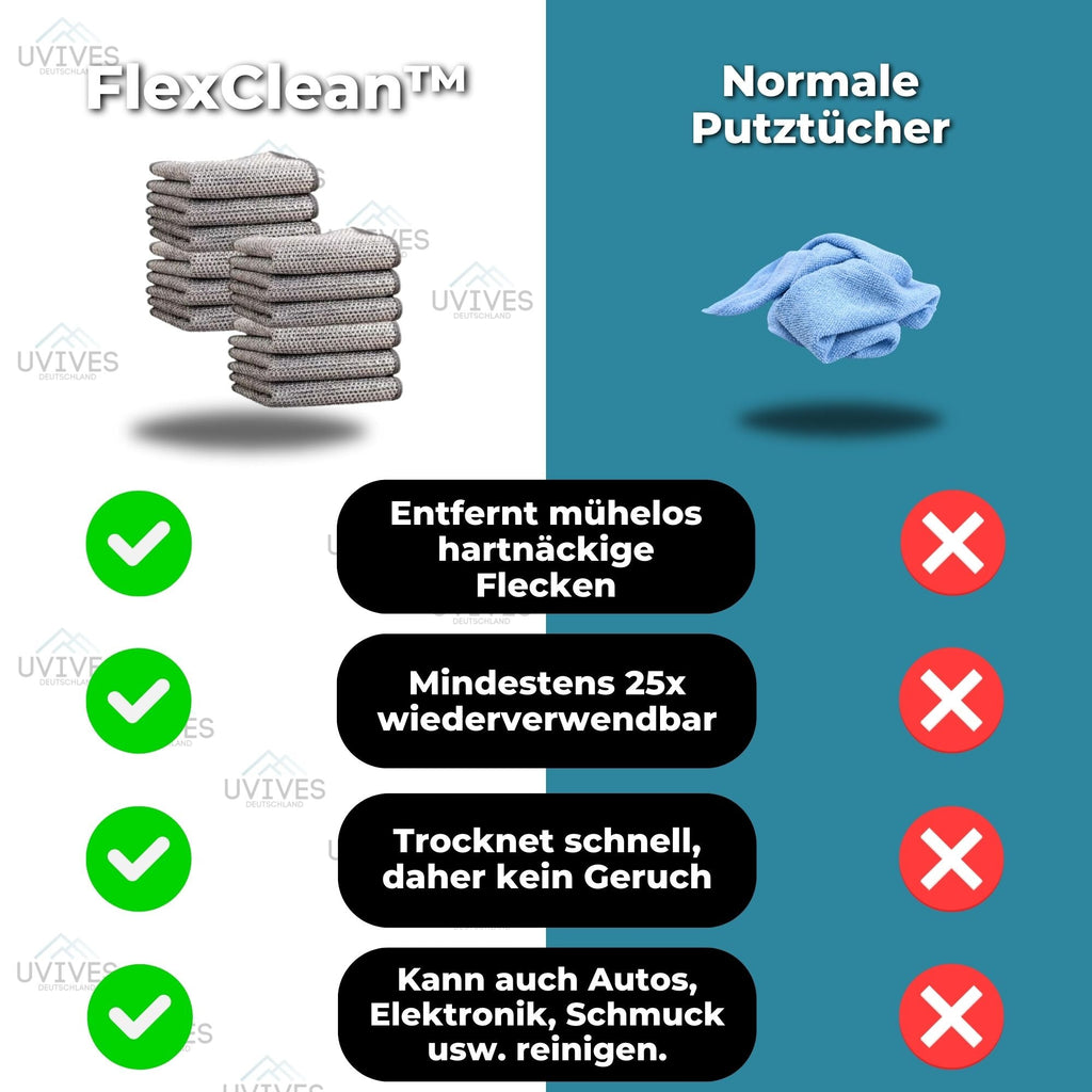 5+5 GRATIS | FlexClean - Panni in rete multiuso per macchie ostinate