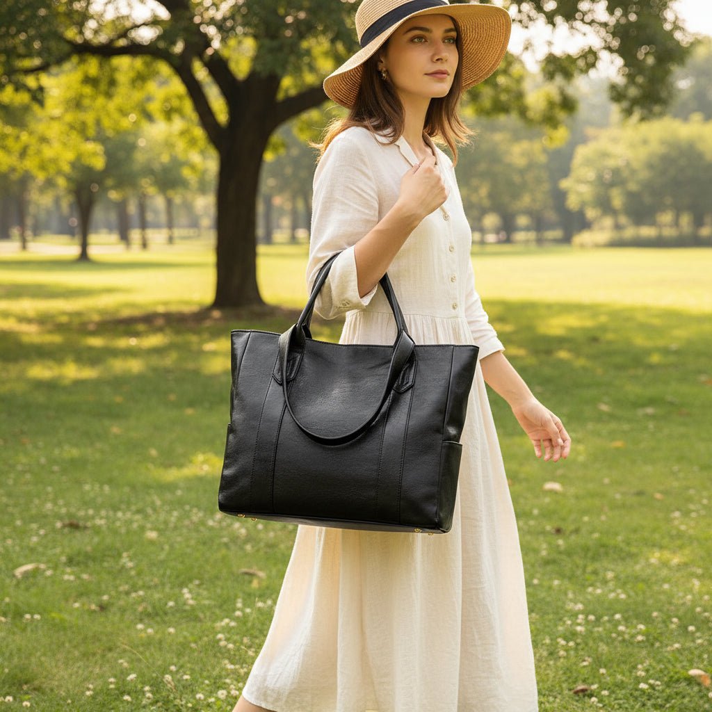 VINTARIS – Elegante borsa a tracolla in pelle con tocco retrò e superficie liscia