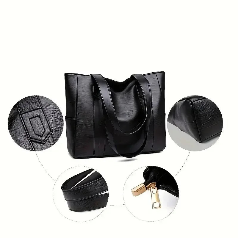 VINTARIS – Elegante borsa a tracolla in pelle con tocco retrò e superficie liscia