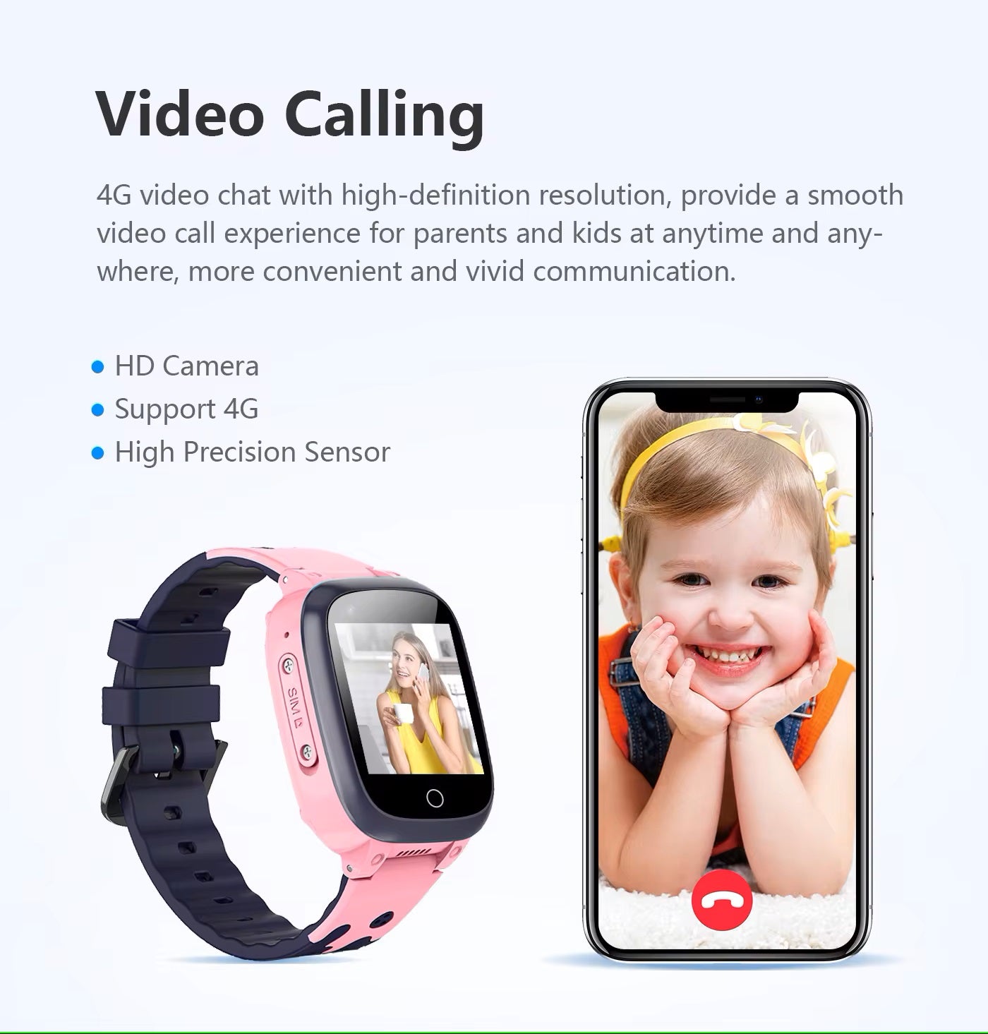 Sandsberg | Orologio Smart GPS 4G per Bambini | Videochiamata, SOS, Localizzazione Wi-Fi