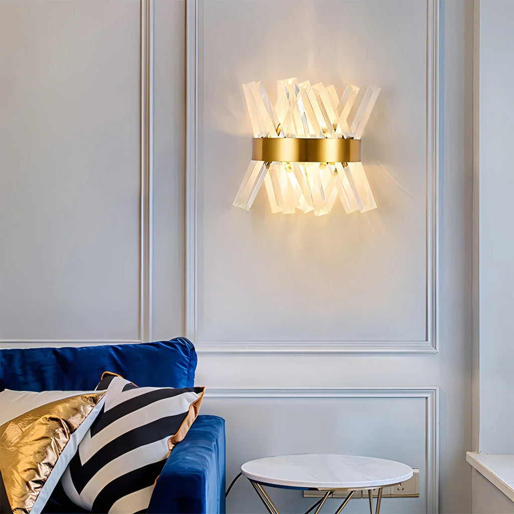 Virlen Applique – Cristallo e Metallo – Oro – Moderno – Elegante Illuminazione d'Accento per Interni