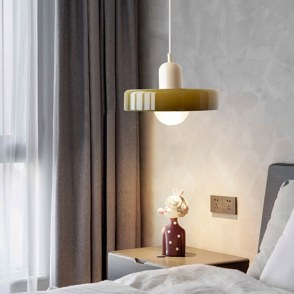 Liora Bauhaus Lampadario in Vetro con Regolazione dell'Altezza