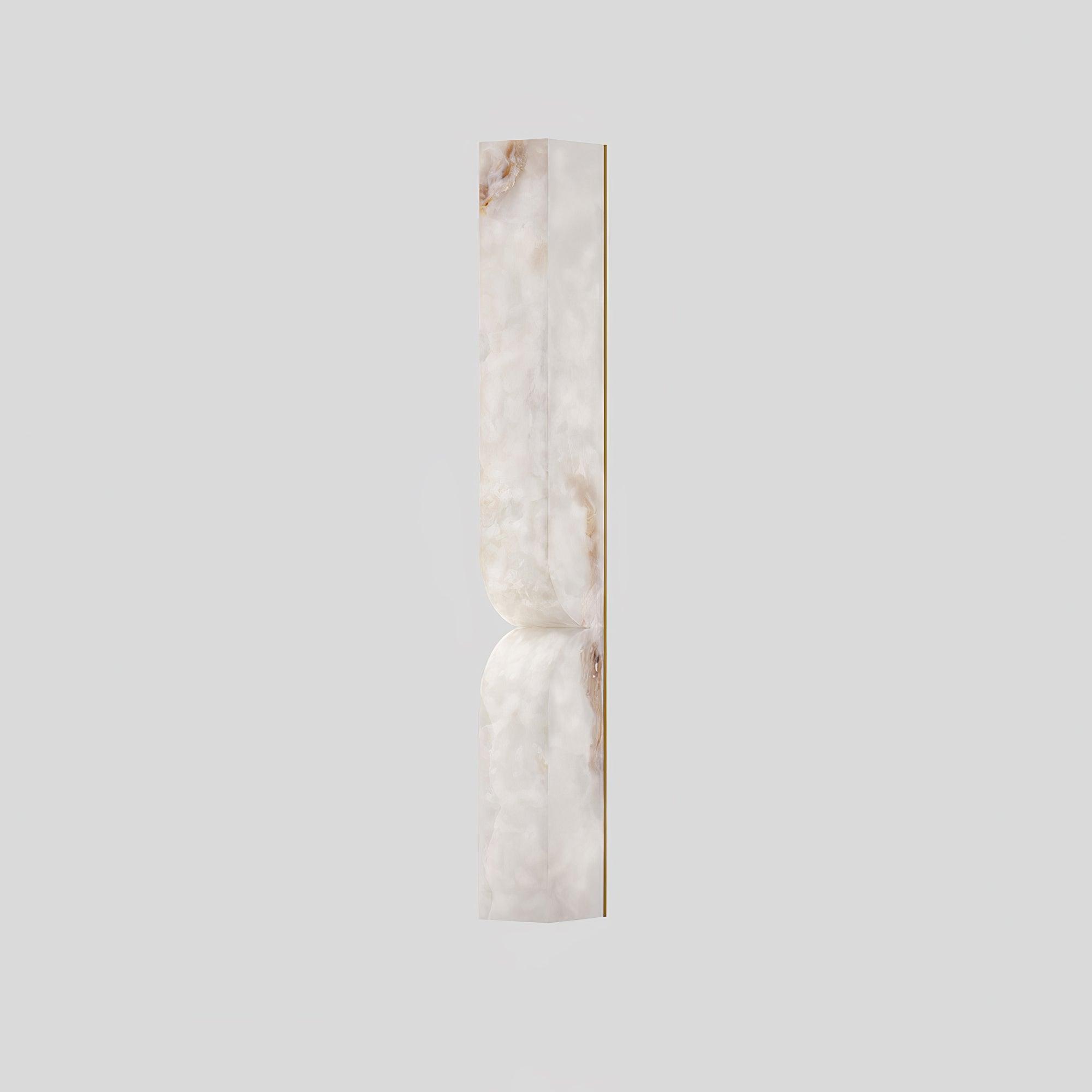 Lampada da Parete – Alabastro & Metallo – Nero – Verticale – Design Elegante per Illuminazione Stile