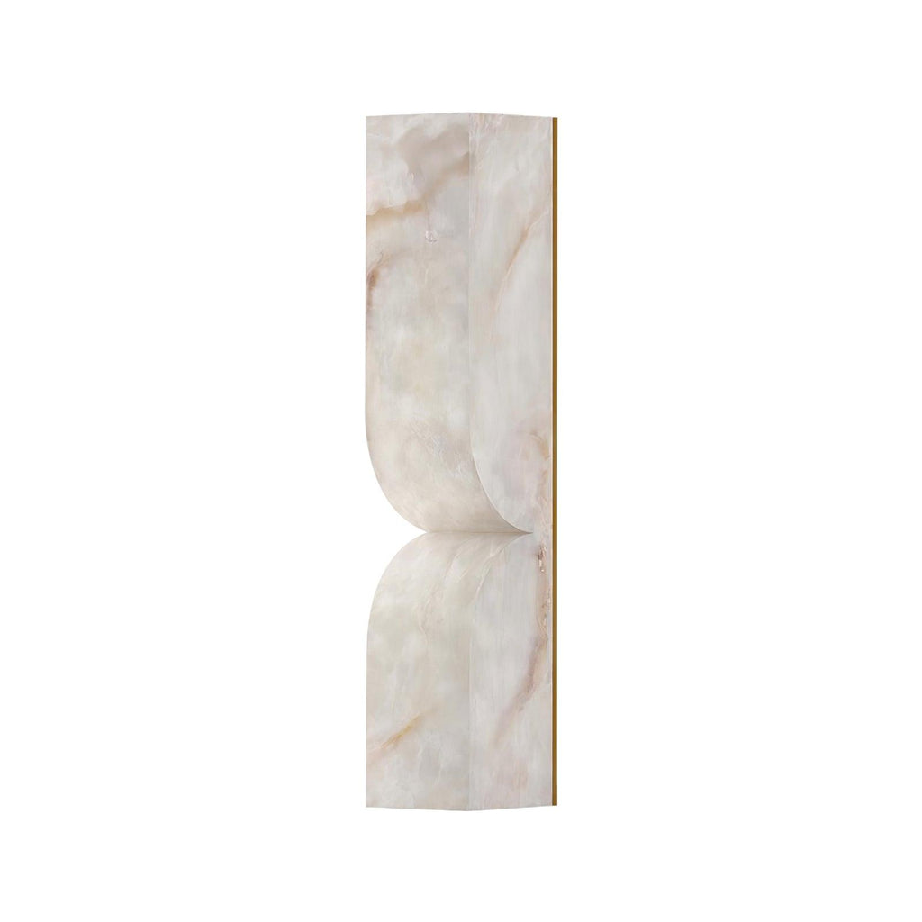 Lampada da Parete – Alabastro & Metallo – Nero – Verticale – Design Elegante per Illuminazione Stile
