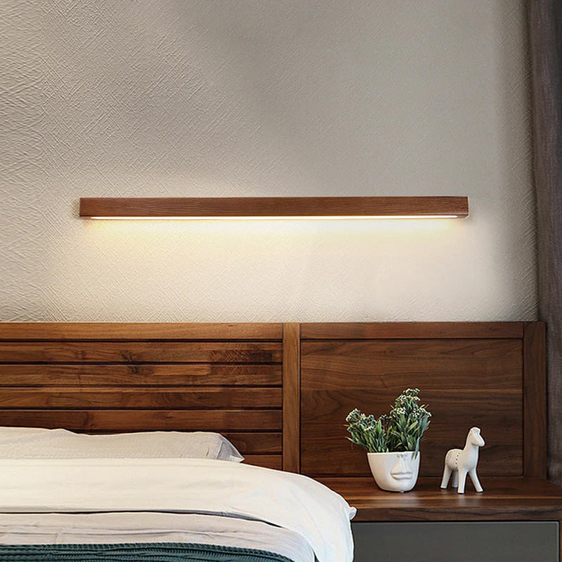 Lampada da parete – Finitura in legno – Bianco caldo – 3 posizioni di colore – Minimalista