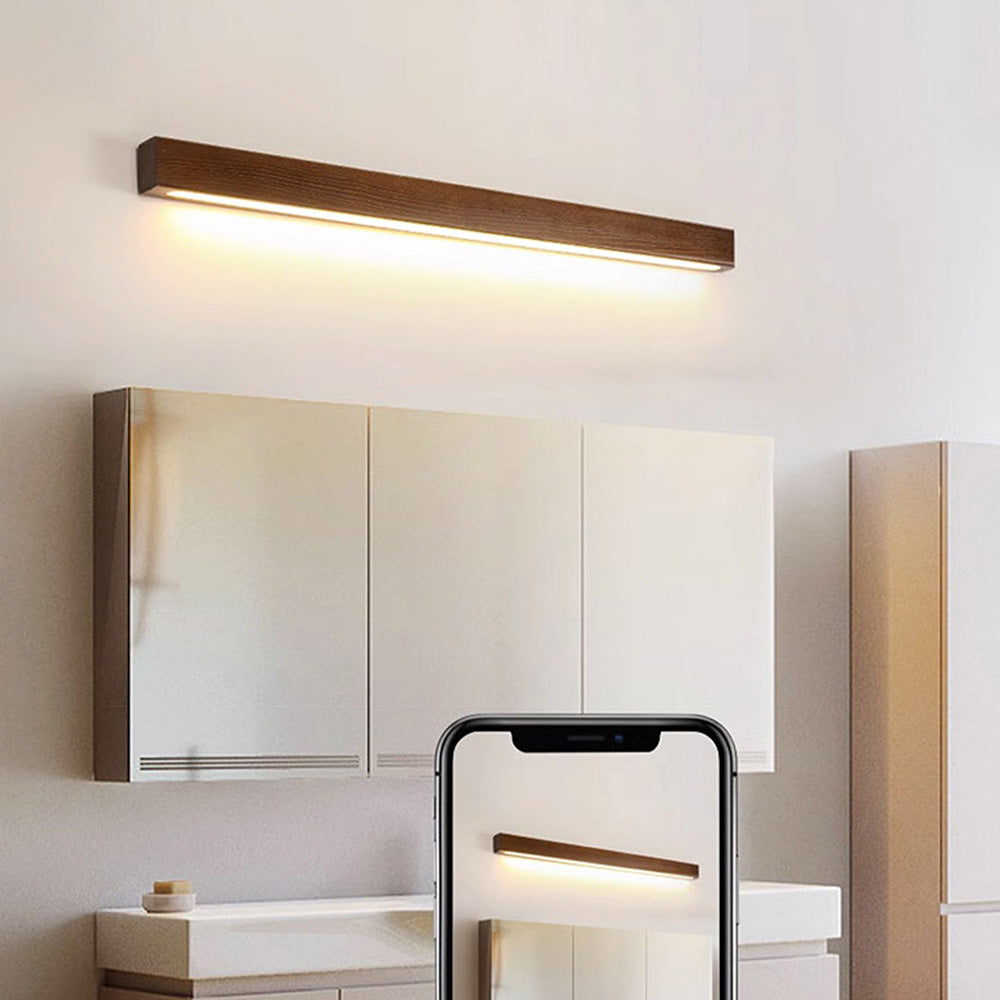 Lampada da parete – Finitura in legno – Bianco caldo – 3 posizioni di colore – Minimalista