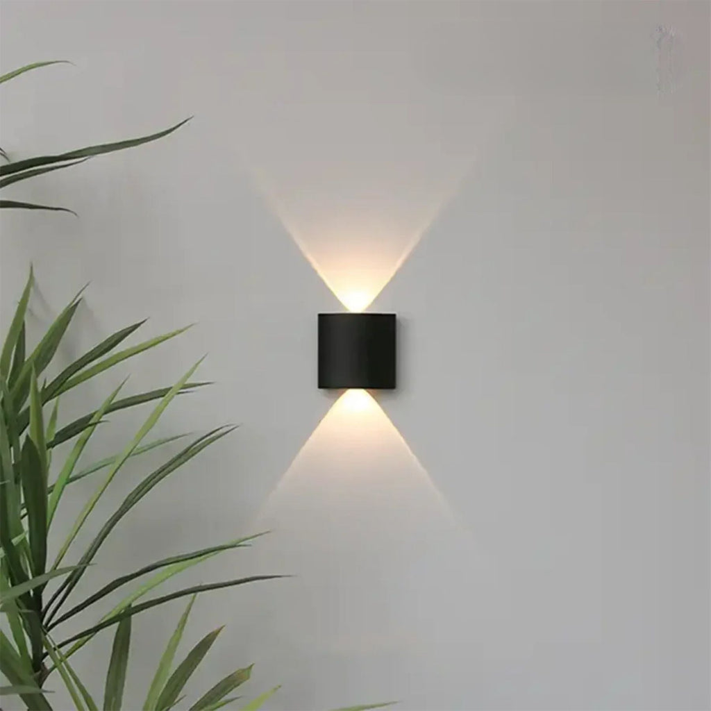 Lampada da parete – LED – Nero – Design moderno – Interno/Esterno – Resistente alle intemperie, Efficiente dal punto di vista energetico
