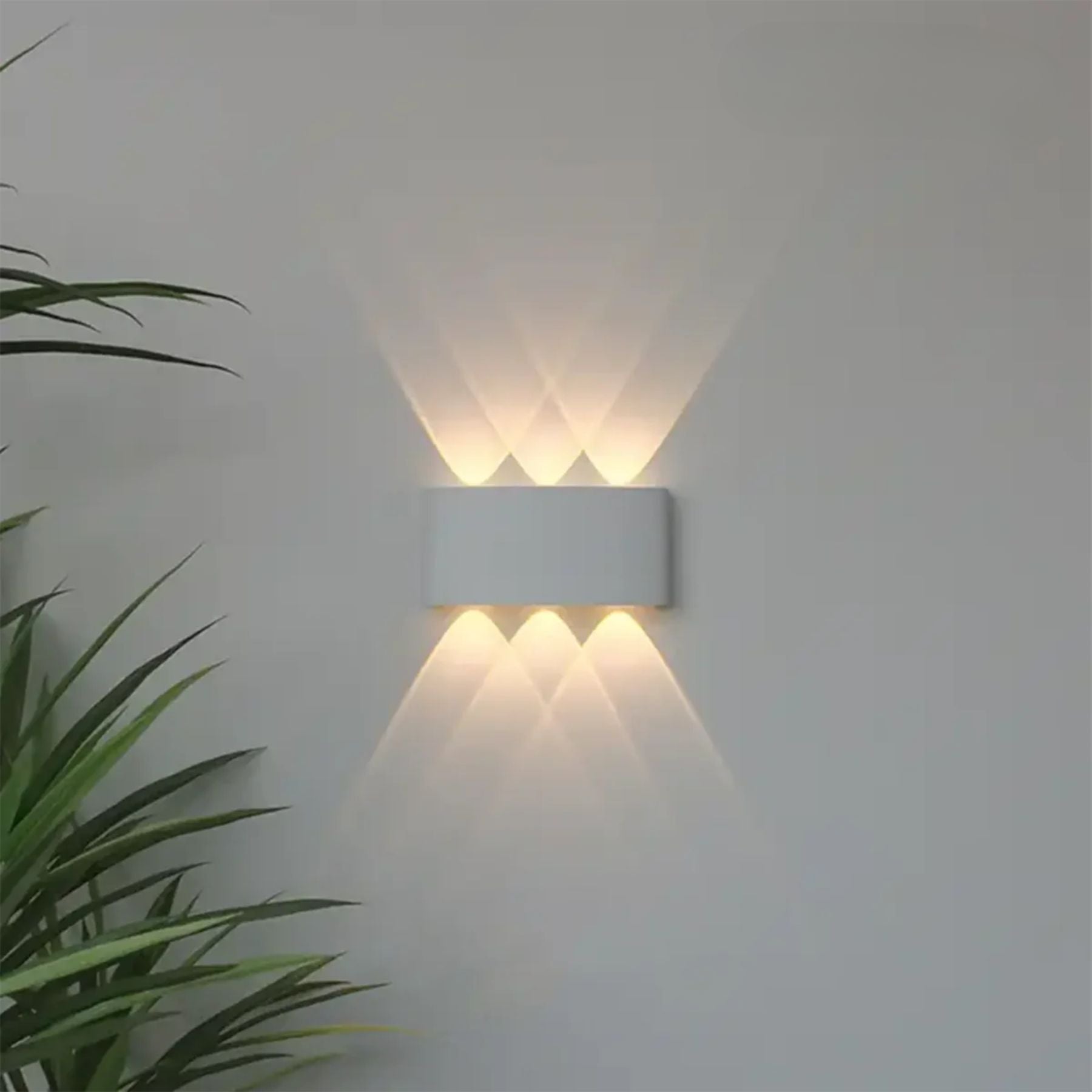 Lampada da parete – LED – Nero – Design moderno – Interno/Esterno – Resistente alle intemperie, Efficiente dal punto di vista energetico