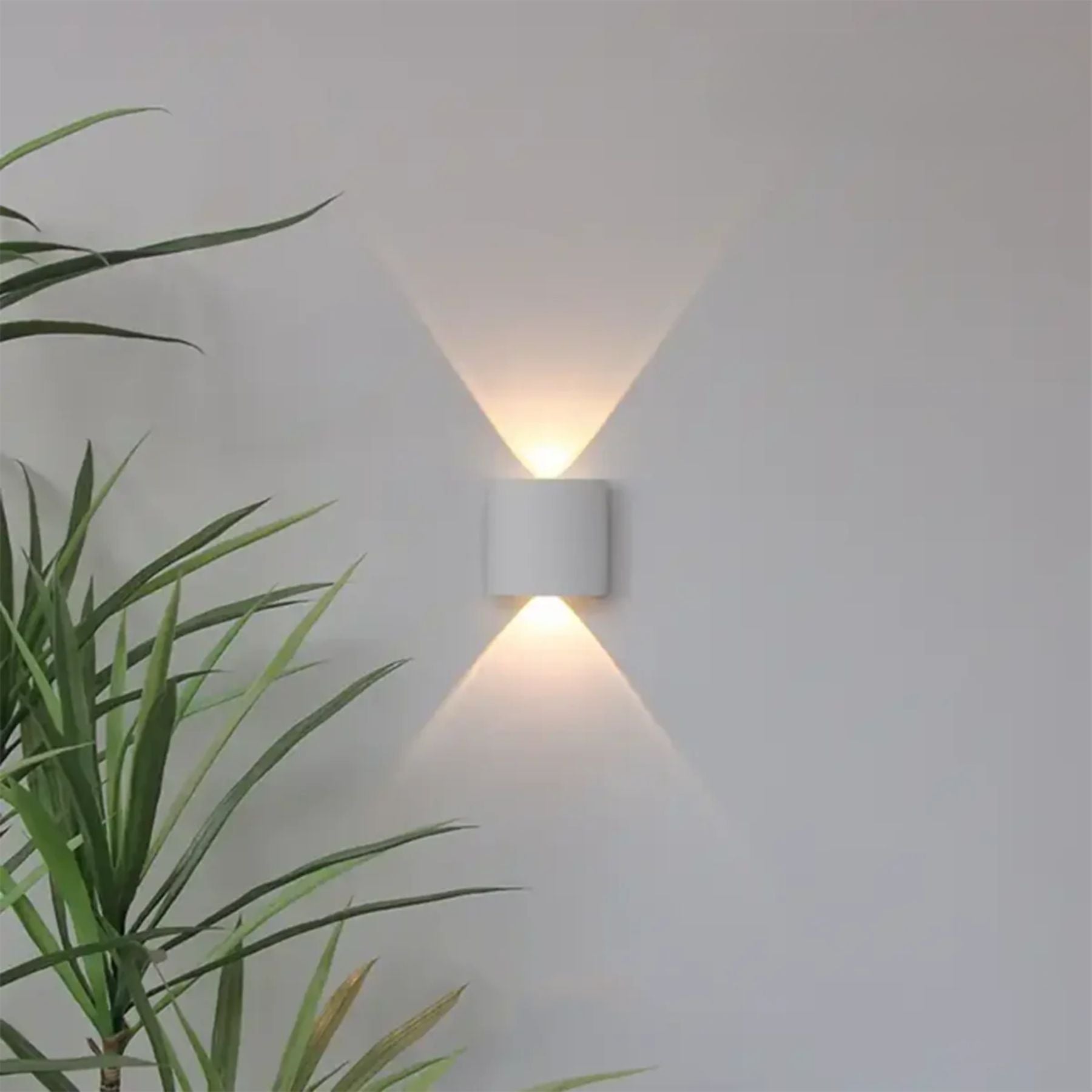 Lampada da parete – LED – Nero – Design moderno – Interno/Esterno – Resistente alle intemperie, Efficiente dal punto di vista energetico
