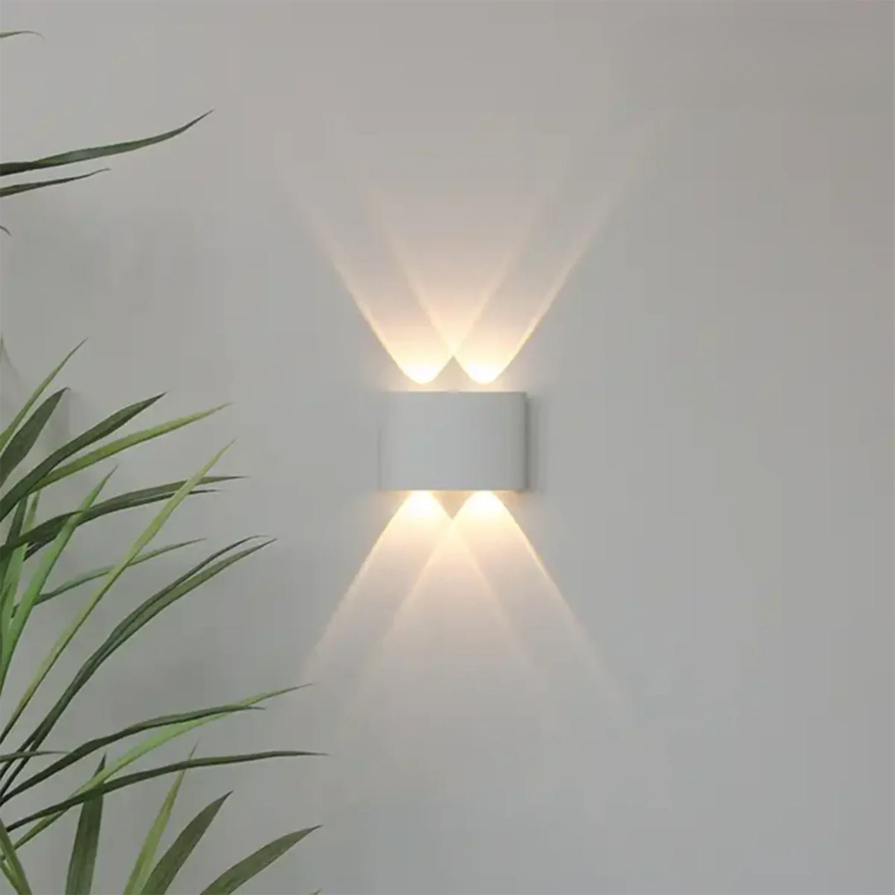 Lampada da parete – LED – Nero – Design moderno – Interno/Esterno – Resistente alle intemperie, Efficiente dal punto di vista energetico