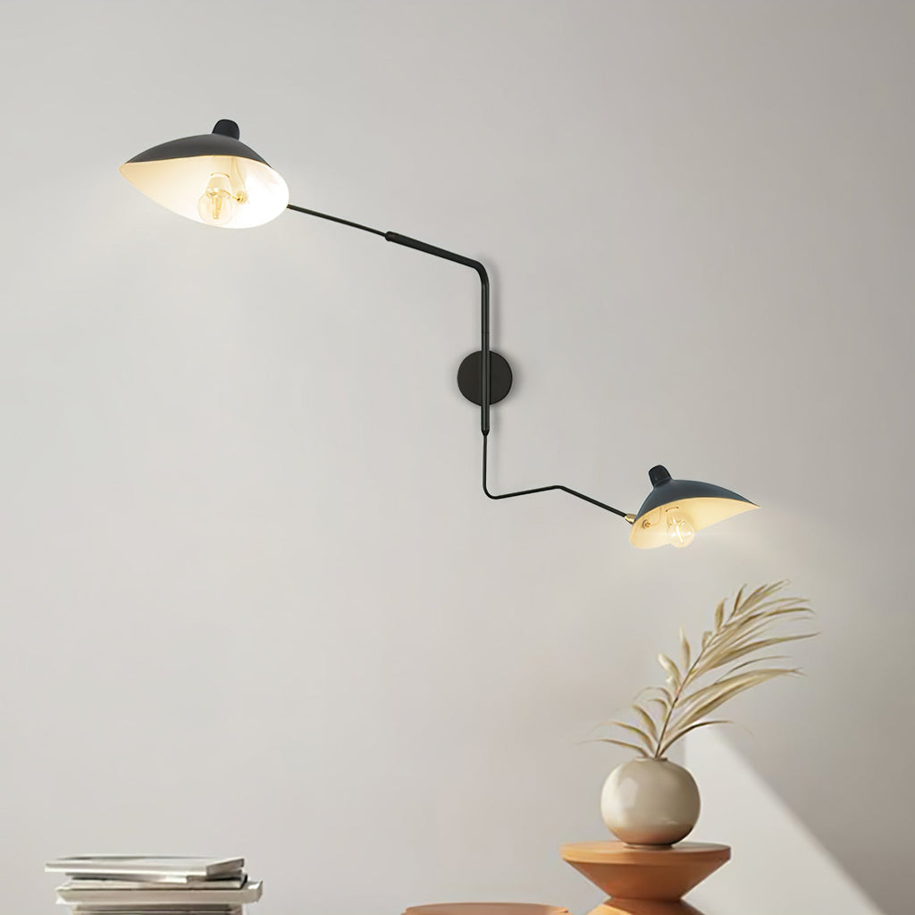 Lampada da parete – Metallo & Ottone – Nero – Design Moderno – Illuminazione Elegante per la Tua Casa