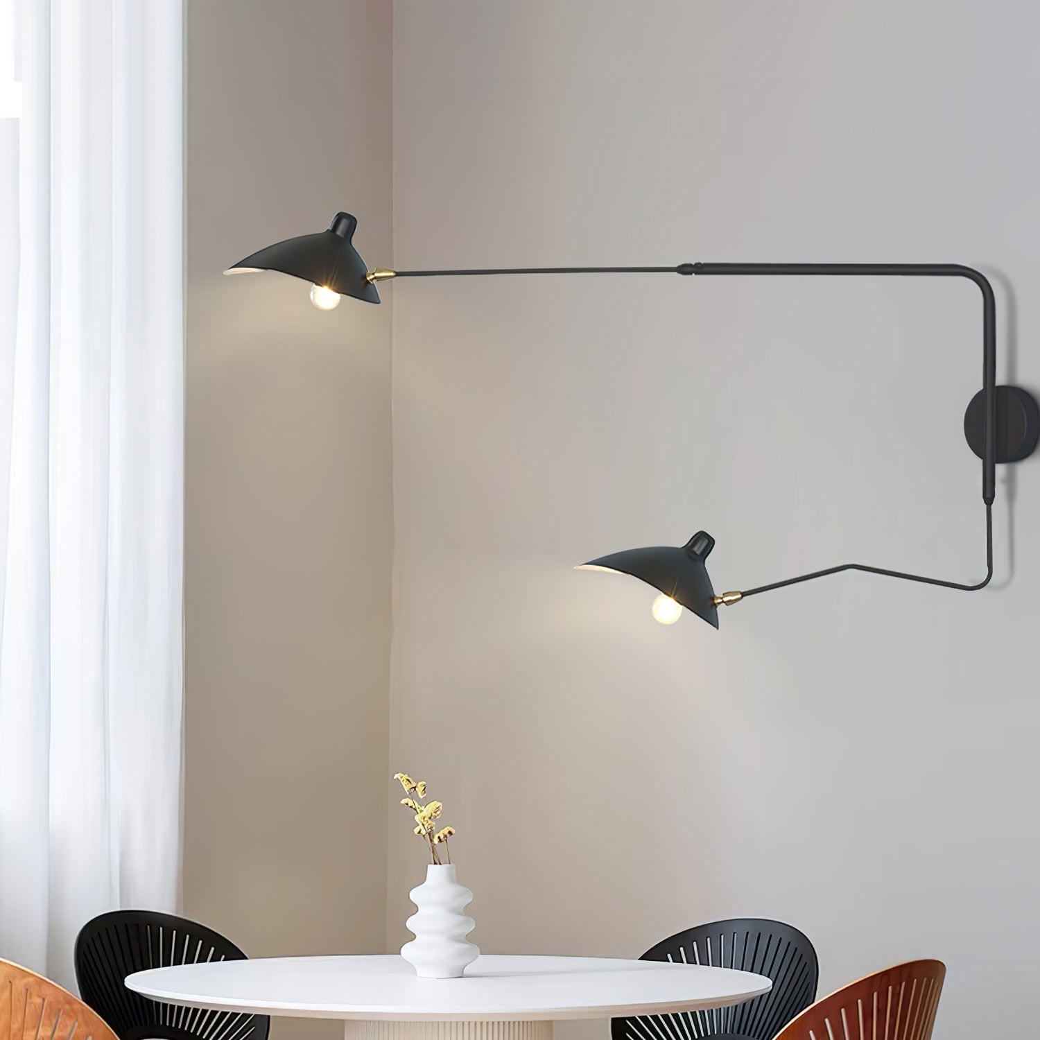 Lampada da parete – Metallo & Ottone – Nero – Design Moderno – Illuminazione Elegante per la Tua Casa