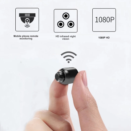 AstraGuard Mini Telecamera Impermeabile Con Visione Notturna 1080P IP Wireless