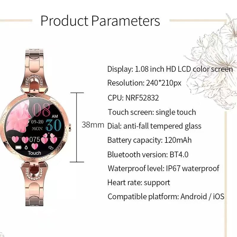 LumaFit Pulsewatch Orologio Fitness Smartwatch Impermeabile per Donne