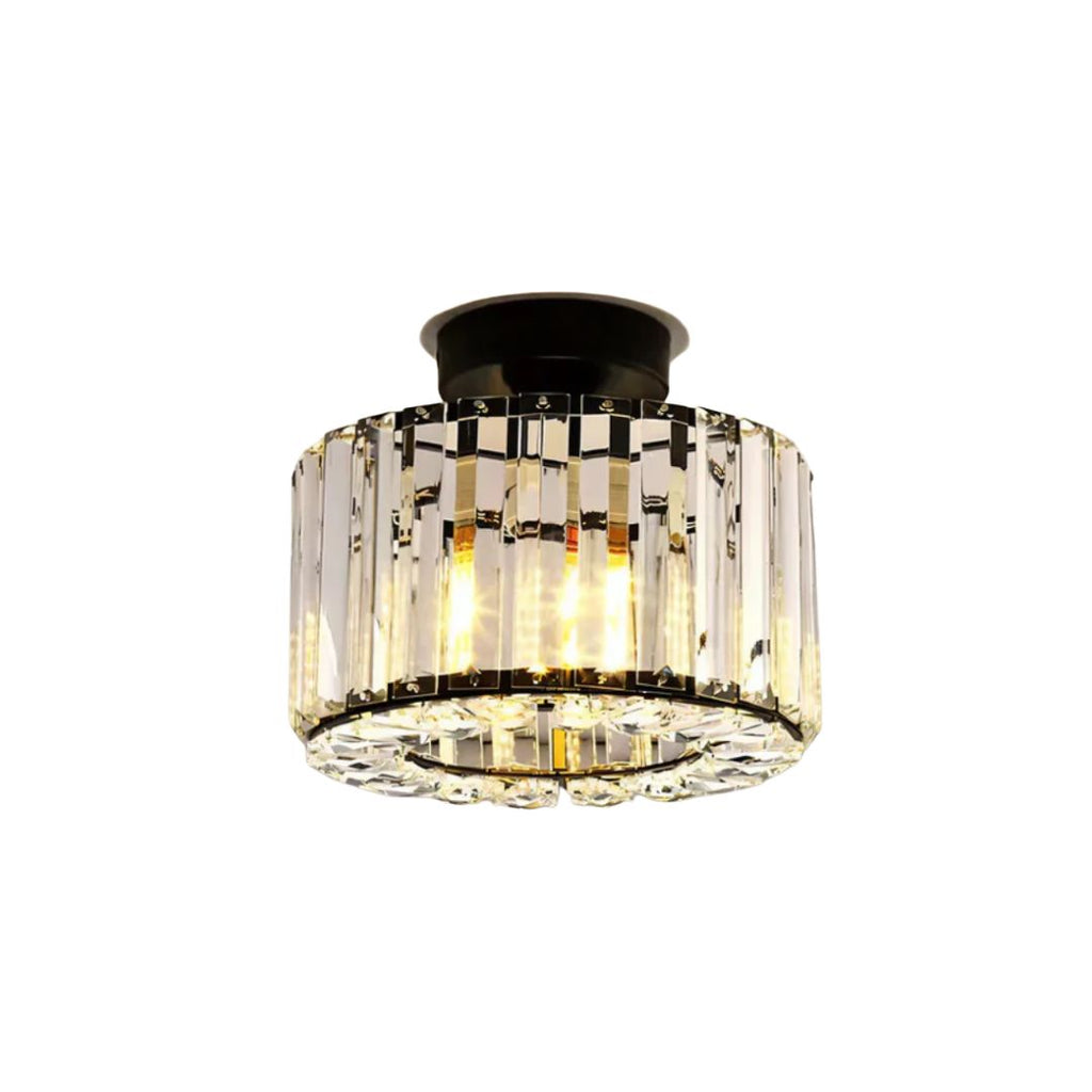 Lampada da soffitto Xylenne – Vetro di cristallo – Nero – 17×23 cm – Elegante lampada a soffitto LED che crea atmosfera