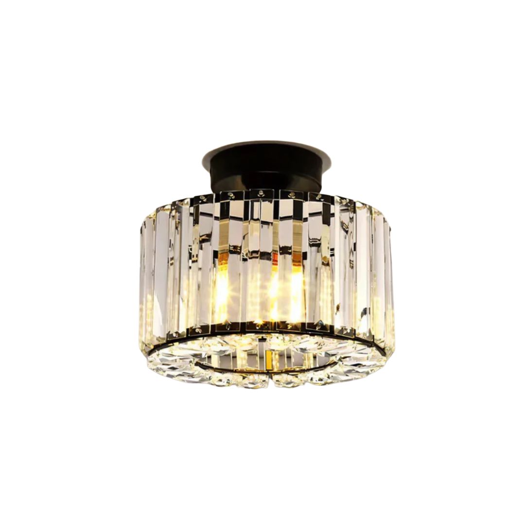 Lampada da soffitto Xylenne – Vetro di cristallo – Nero – 17×23 cm – Elegante lampada a soffitto LED che crea atmosfera