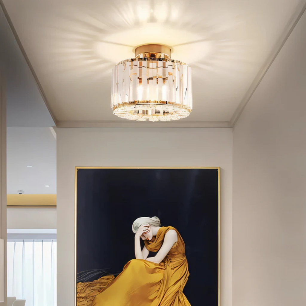 Lampada da soffitto Xylenne – Vetro di cristallo – Nero – 17×23 cm – Elegante lampada a soffitto LED che crea atmosfera